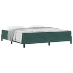 vidaXL Lit à ressorts avec matelas Vert foncé 180 x 210 cm tissu