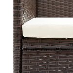 vidaXL Ensemble à Manger de jardin 3Pièces résine tressée et verre trempé