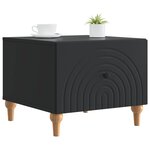 vidaXL Table basse avec tiroir Noir 49 x 50 x 40 cm Bois d'ingénierie