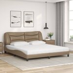 vidaXL Lit avec matelas Hvar cappuccino 180x200 cm similicuir