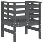 vidaXL Chaises de jardin lot de 2 gris 61 5x53x71cm bois de pin massif
