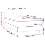 vidaXL Sommier à lattes de lit avec matelas Bleu 80x200 cm Tissu
