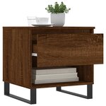 vidaXL Table basse chêne marron 50x46x50 cm bois d'ingénierie