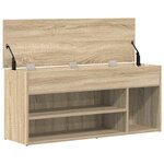vidaXL Banc à chaussures chêne sonoma 102x30 5x45 cm bois d'ingénierie