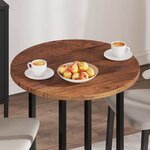 vidaXL Plateau de table Autre Marron foncé Ø 70 x 2.5 cm Chêne massif