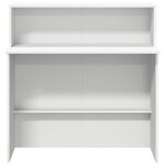 vidaXL Bureau de réception Blanc 100x50x103 5 cm Bois d'ingénierie