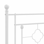 vidaXL Cadre de lit métal sans matelas et tête de lit blanc 193x203 cm