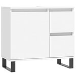 vidaXL Ensemble de meubles salle de bain 3 Pièces blanc bois d'ingénierie