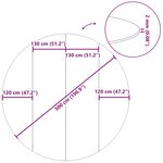 vidaXL Bâche de piscine gris clair Ø500 cm géotextile polyester