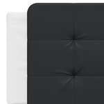 vidaXL Lit avec matelas blanc et noir 160x200 cm similicuir
