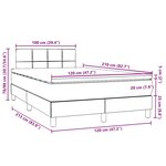 vidaXL Sommier à lattes de lit et matelas bleu foncé 120x210cm velours