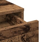 Coiffeuse vidaXL avec lumières LED en vieux bois 50x41x140 cm
