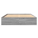 vidaXL Cadre de lit sans matelas sonoma gris 150x200 cm