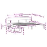 vidaXL Cadre de lit sans matelas 200x200 cm bois massif de pin