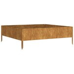 vidaXL Lit surélevé de jardin 100x100x33 5 cm acier corten