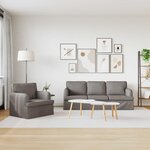 vidaXL Canapé 2 Pièces Taupe 144 x 80 x 85 cm tissu