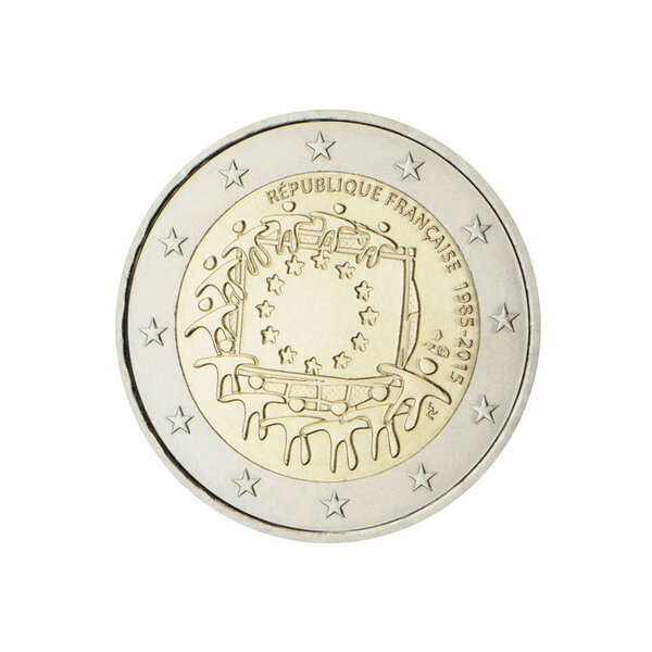 France 2015 - 2 euro commémorative 30 ans du drapeau européen