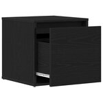 vidaXL Commode Chêne noir 40 5 x 40 x 40 cm Bois d'ingénierie