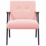 vidaXL fauteuil Rose Tissu ressemblant à de la laine bouclée