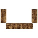 vidaXL Ensemble de meuble TV mural 4 Pièces Chêne fumé Bois d'ingénierie