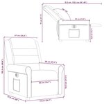 vidaXL Fauteuil inclinable électrique Marron foncé Tissu