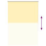 vidaXL Store enrouleur occultant jaune largeur du tissu 95 7 cm