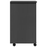 vidaXL Armoire roulante avec tiroirs MOSS gris bois de pin solide