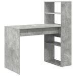 vidaXL Bureau Gris béton 113 x 54 x 120 cm Bois d'ingénierie