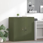 vidaXL Armoire de rangement Vert olive 90 x 40 x 90 cm Acier