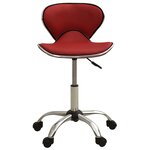 vidaXL Chaise de bureau Rouge bordeaux Similicuir