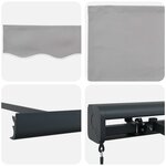 vidaXL Auvent Rétractable Gris clair 350 x 250 cm Tissu et Métal