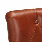 vidaXL Chaises à manger lot de 2 marron cuir de chèvre véritable