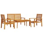 vidaXL Salon de jardin 4 Pièces bois d'acacia solide