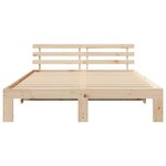 vidaXL Cadre de lit Marron 160 x 200 cm Bois de pin massif