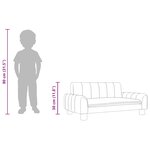 vidaXL Canapé pour enfants cappuccino 70x45x30 cm similicuir