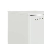 vidaXL Tables de chevet 2 Pièces blanc 36x39x78 cm acier