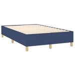 vidaXL Sommier à lattes de lit avec matelas Bleu 120x200 cm Tissu