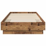 vidaXL Cadre de lit au sol Bois ancien 80 x 200 cm Bois d'ingénierie