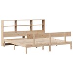 vidaXL Lit bibliothèque sans matelas 180x200 cm bois massif de pin