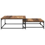 vidaXL Table basse 2 Pièces Bois Ancien Bois d'ingénierie