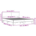 vidaXL Cadre de lit sans matelas noir 150x200 cm