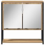 vidaXL Ensemble de mobilier de salle de bain 4 Pièces chêne artisanal