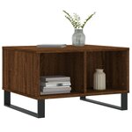 vidaXL Table basse Chêne marron 60x50x36 5 cm Bois d'ingénierie