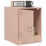 vidaXL Tables de chevet 2 Pièces rose 34 5x39x44 cm acier