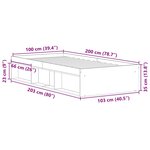vidaXL Cadre de lit sans matelas noir 100x200 cm