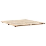 vidaXL Cadre de lit surélevé Marron 180 x 210 cm Bois massif en pin
