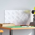 vidaXL Plaques à damier 2 Pièces Argent 30 x 30 cm Aluminium