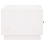 vidaXL Table basse Blanc 80x50x35 cm Bois massif de pin