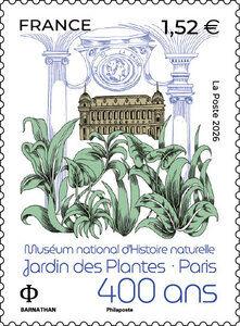 Timbre - Jardin des plantes - Lettre Verte
