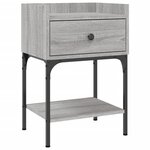 vidaXL Tables de chevet 2 Pièces sonoma gris 40 5x31x60 cm